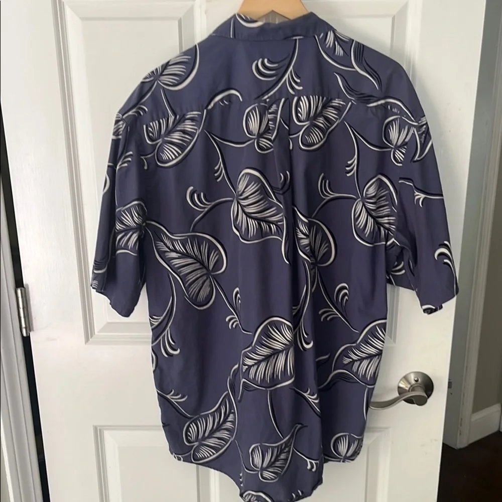 Banana Republic Vintage Men’s Blue Casual Button Down Shirt Safari Leaf